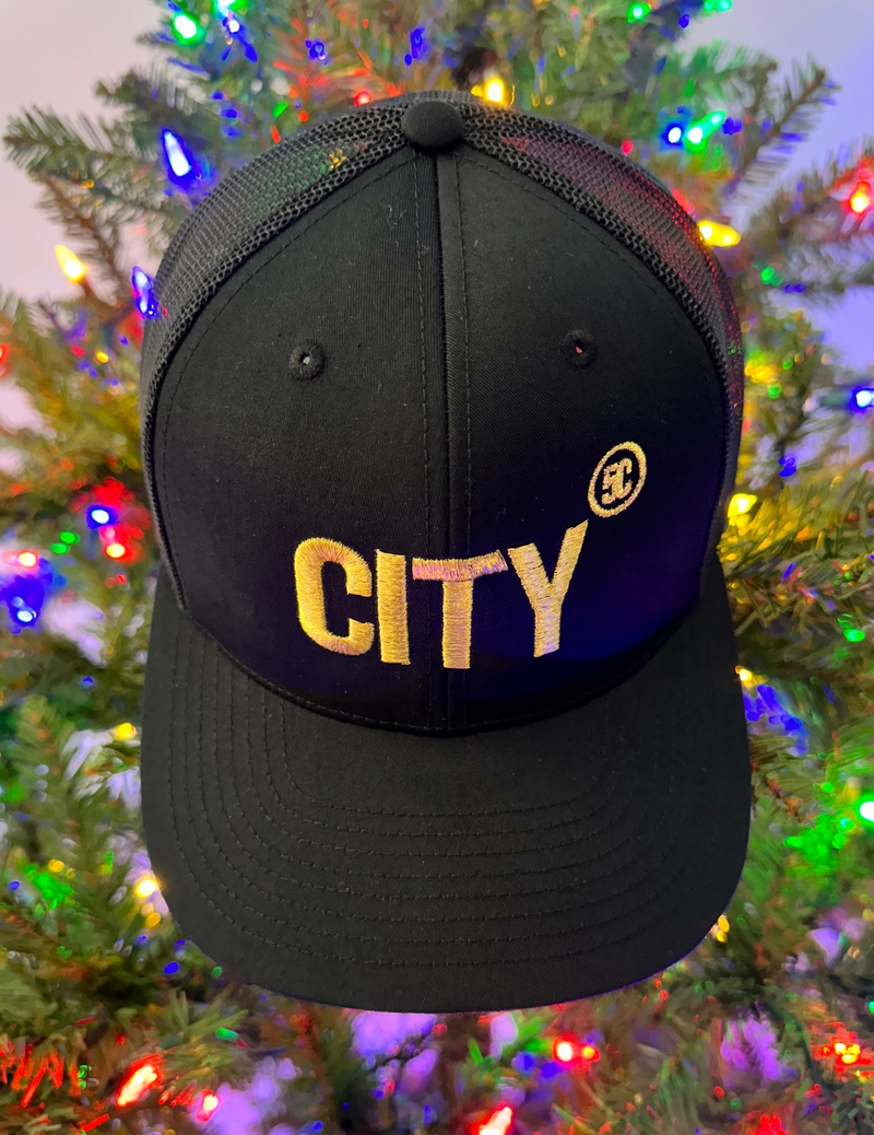 Exclusive Black and Gold CITY Trucker Hat